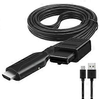 Kompatibel med PS2/WII/N64 til HDMI HD-konverter, 1 meter sort N64 TIL HD direkte forbindelseskabel (PS/WII/N64)
