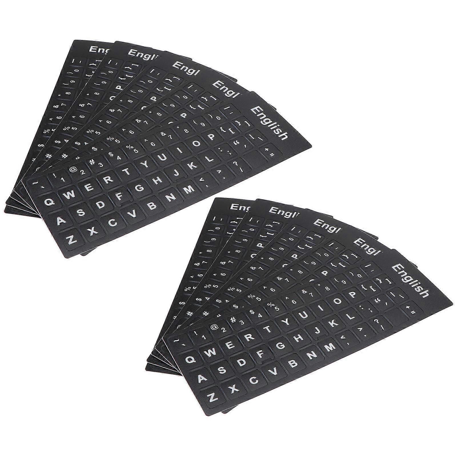 10Pcs Universal Foreign Language Keyboard Stickers Keyboard Protector PC Layout