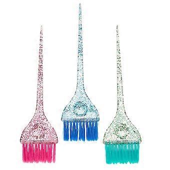 3Pcs Hair Dyeing Brushes Hair Highlighting Brush Hairdressing Brush Random Color