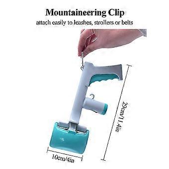 Portable Pet Pooper Scooper Set with Poop Bag Dispenser, Lightweight ABS Poop Scoop for Dog and Cat Waste Cleanup