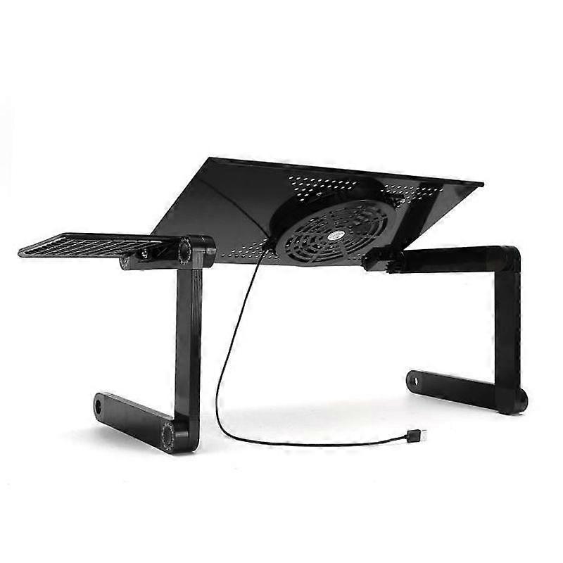 Laptop Table USB Fan PC Stand Bed Table Black