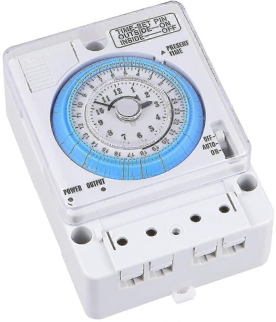 Portable Mechanical Timer, 12VAC/DC Time Control Switch for Kitchen and Outdoor Use