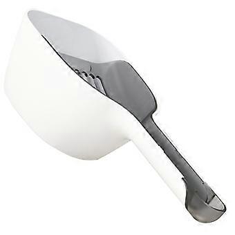 Detachable Cat Litter Scoop Set for Cleaning 2 Pieces Grey Plastic