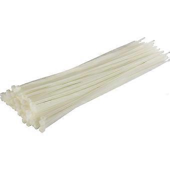12 weiße/durchsichtige Kabelbinder, 100er Pack, 40 lb Stärke, UV-beständige lange Nylon-Kabelbinder, selbstsichernde 12-Zoll-Kabelbinder