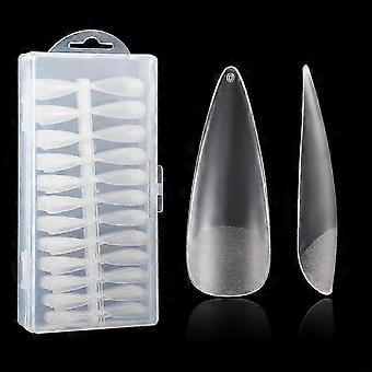 240 Pecies Clear Stiletto Nails Tips Press on Nail Long Nails Fake Nails Full Cover False Nail Extension Nail Finger Tips Acrylic Nail Tips with Case