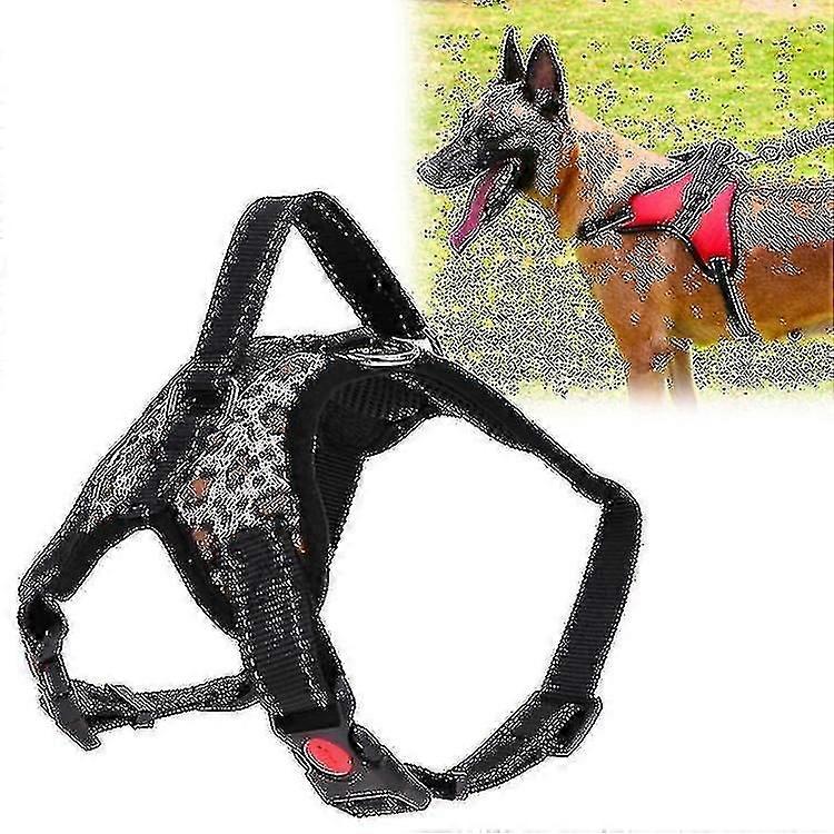 Adjustable Harness For Small Medium Large Dogs Pet Walking Hand Strap, Size:s(leopard)