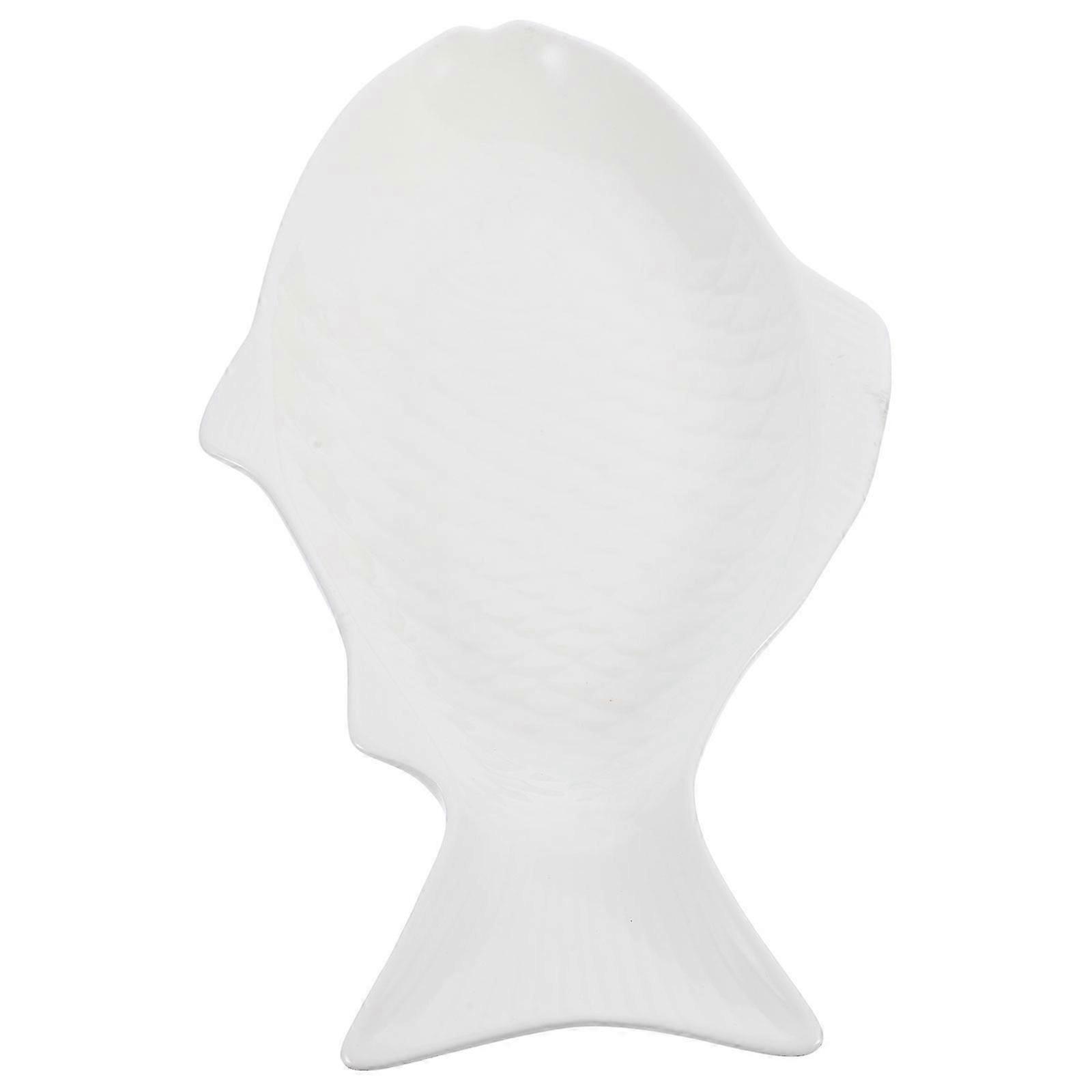 Ceramic Fish Shaped Serving Plate for Home Kitchen Dining