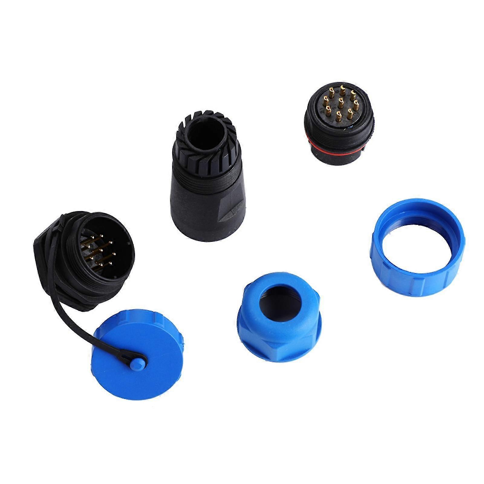 IP68 SP21 7Pin Waterproof Plastic Aviation Plug Socket Connector (9Pin)