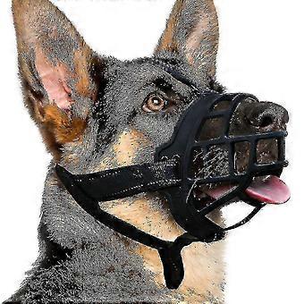 Dog Muzzle, Silicone Basket Muzzle compatible with Small Medium Large Dogs, Soft Cage Muzzle Prevent Biting Chewing, Allow Drinking Panting - JV