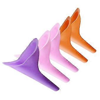 Lot de 5 dispositifs d'urination féminins réutilisables, entonnoirs pour uriner debout, idéaux pour le camping et la randonnée.