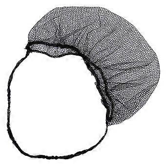 100pcs engangs nylon skæg net åndbart kraftig elastisk band mad service madlavning sort mænd