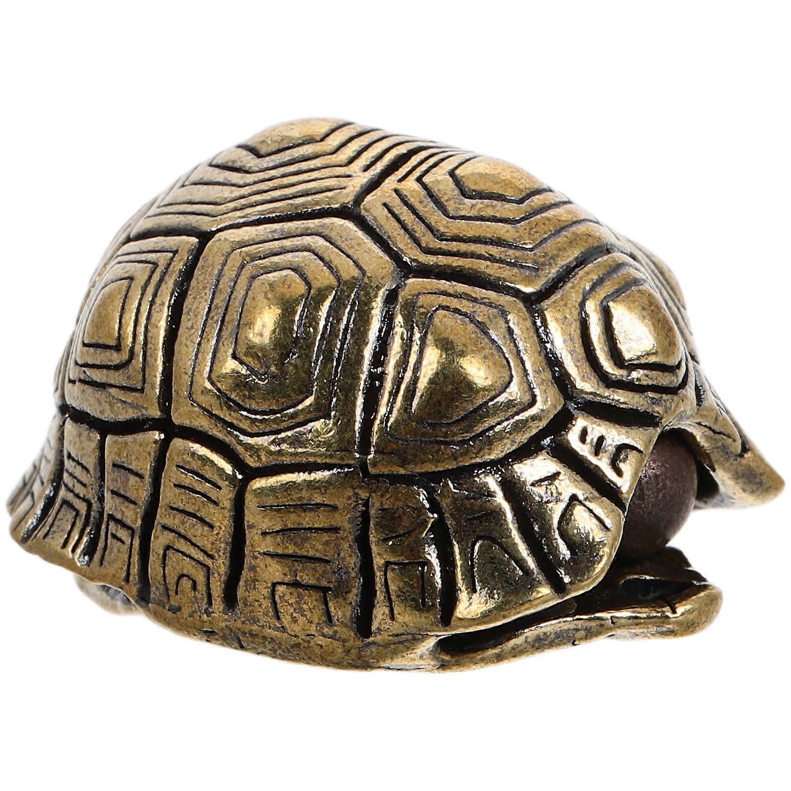 Brass Turtle Shell Hanging Charm for Keyring 4Pcs Turtle Pendant Ornament