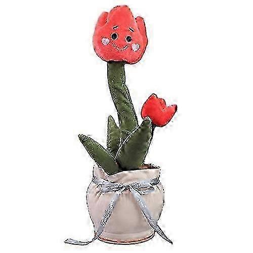 Talking Flower Plush Toy Dancing Talking Repeating Multifunctional Tulip