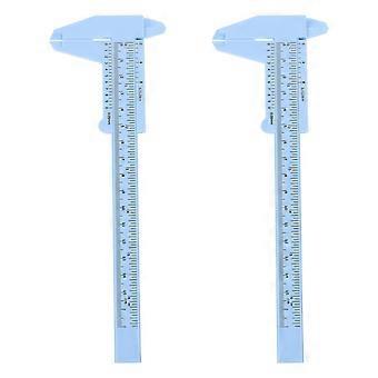 Practical Eyebrow Measuring Ruler 2Pcs for Measuring Use in Blue