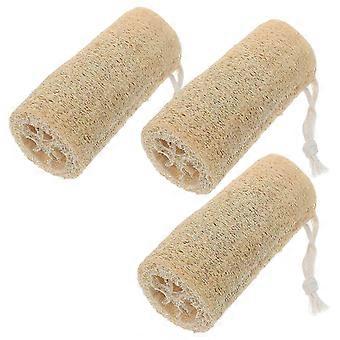 Loofah Body Scrubber 3Pcs - Exfoliating Sponge for Bathing, Kitchen & Bathroom Cleaner