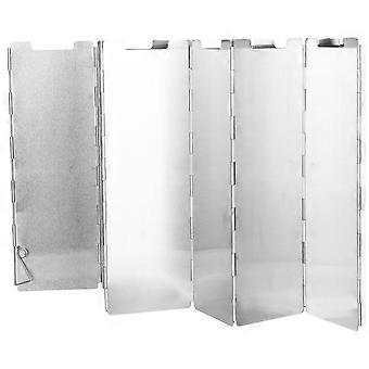Portable Stove Windshield for Outdoor Use 2Pcs Aluminum Alloy Silver