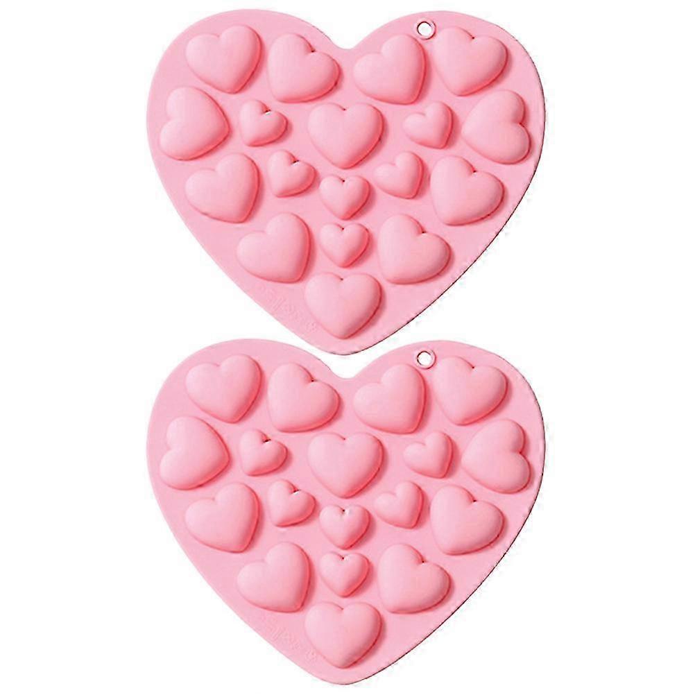 Silicone Chocolate Molds 2Pcs Pink Multi Function for DIY Baking Gift