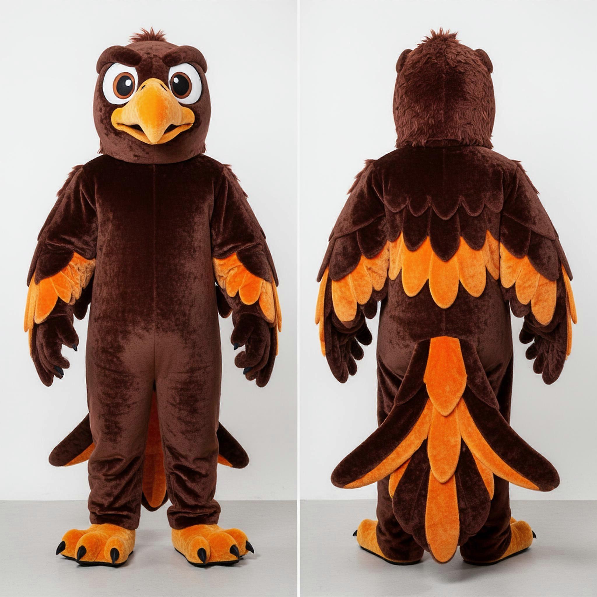 MASTICOT Rust Orange Feathered Haasts Eagle Mascot