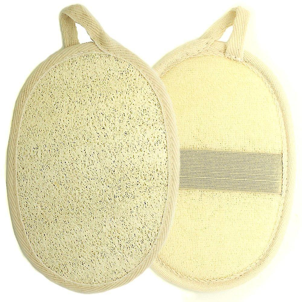 Exfoliating Loofah Pads-2 Pcs 100% Natural Luffa And Terry Cloth
