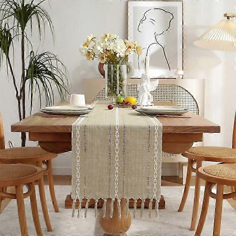 Relaxed Linen-effect Table Runner
