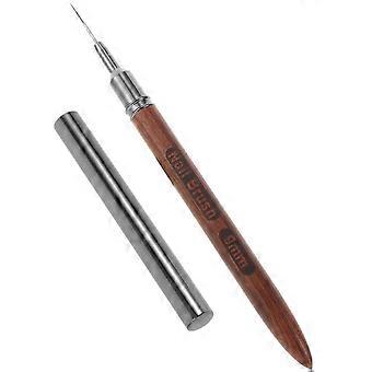 Feinspitzen-Stift für Nageldesign, Maniküre-Werkzeug mit Holzgriff, geeignet für French Manicure, Linienzeichnungen und feine Details, Zubehör für Nageldesign, 1 Stück, Farbe: Kaffee.