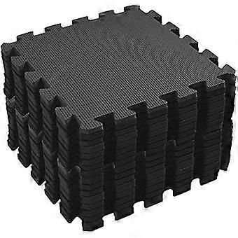 Fitness Mat Puzzle Tiles, 18 Pieces, Soft Foam | Floor Protection and Sound Insulation.