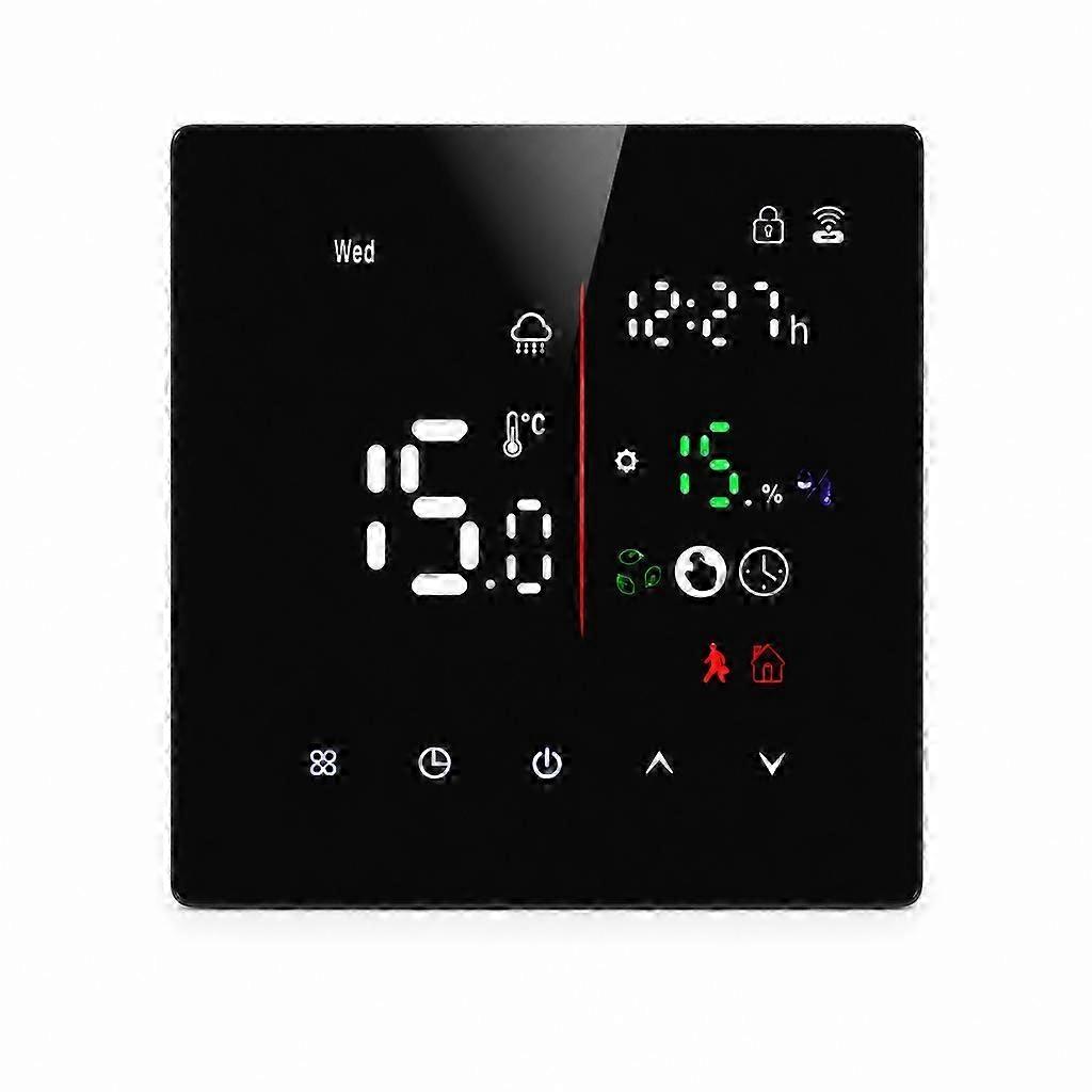 Black Touch-Control Thermostat For Underfloor Heating