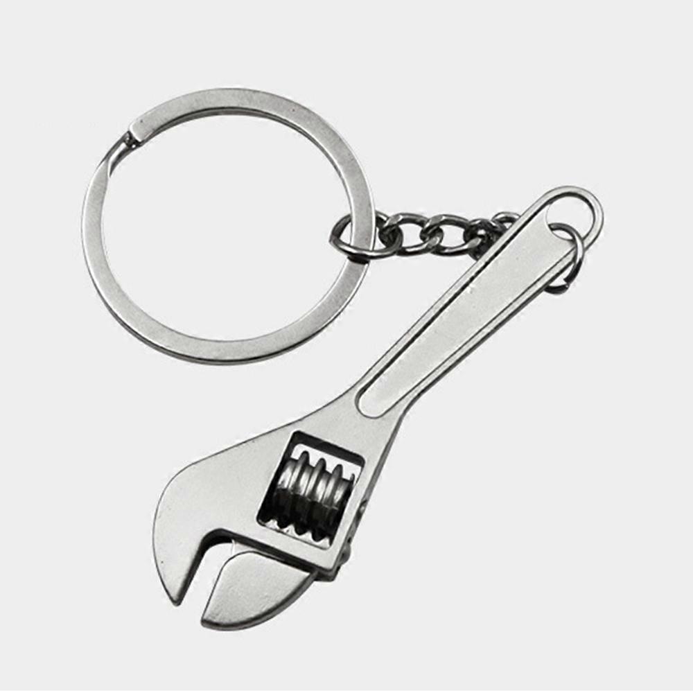 Creative Metal Adjustable Wrench Spanner Tool Key Chain Ring Novelty Keyring