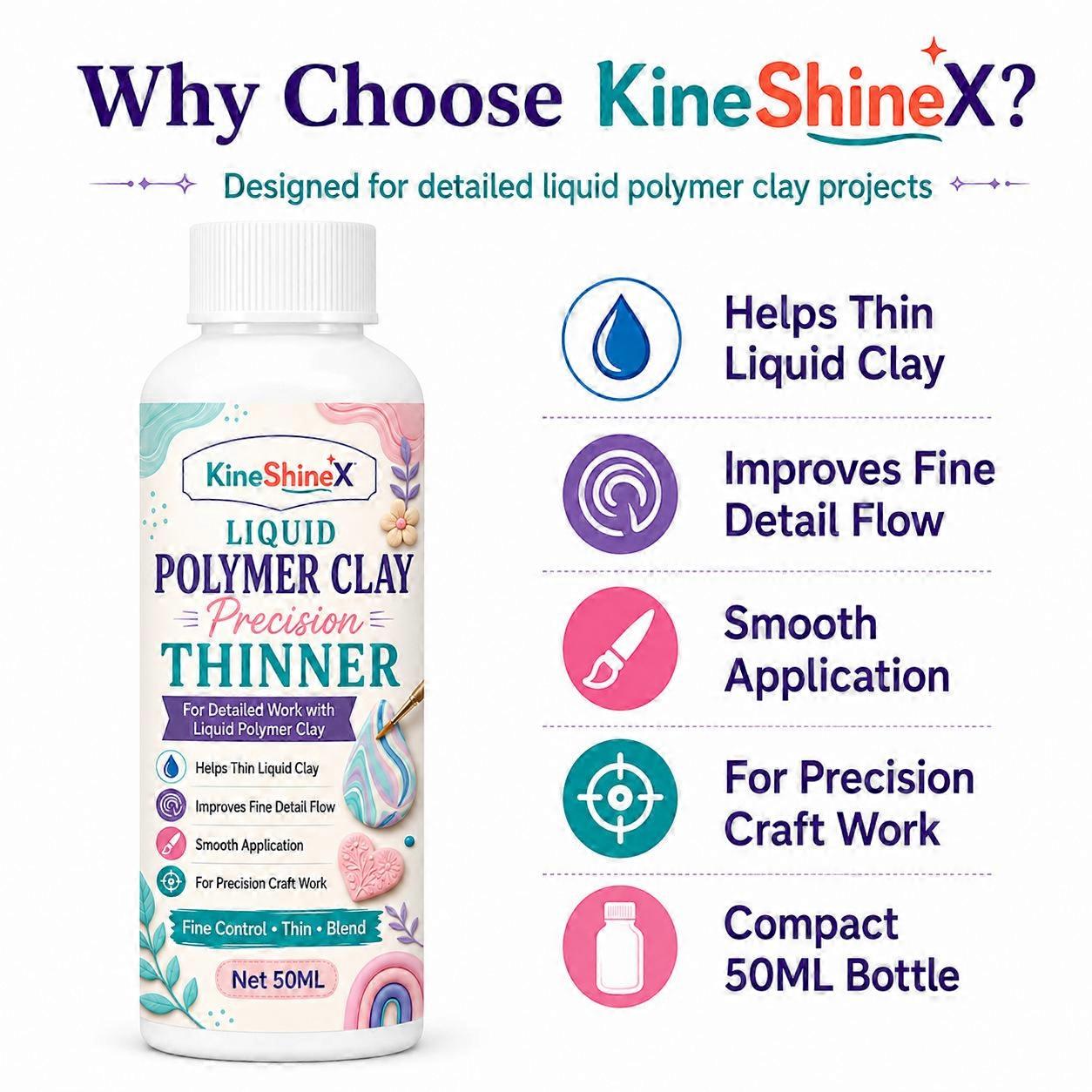 50ml Polymer Clay Softener Liquid Diluent