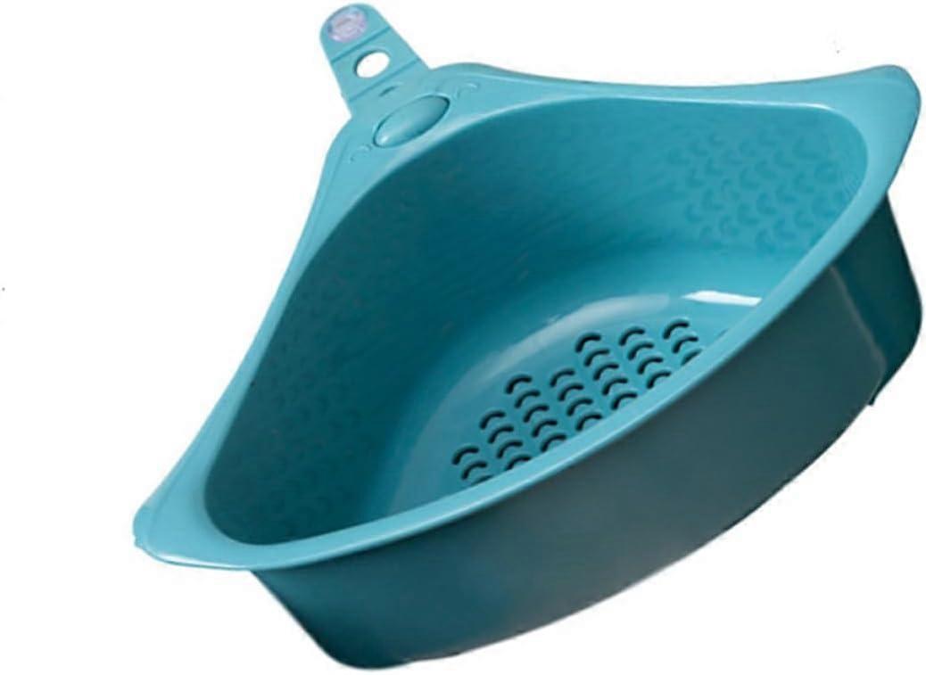 Triangle Sink Strainer Basket Corner Organizer with Suction Cup