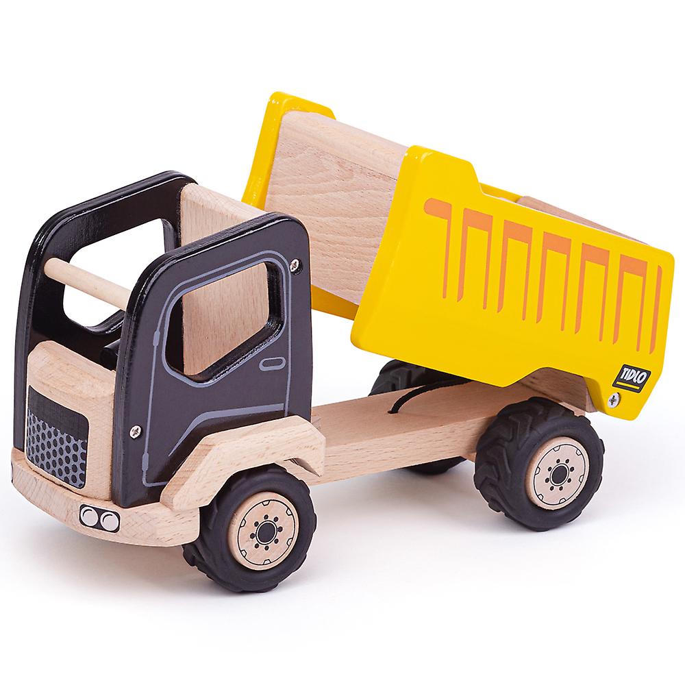Tidlo Wooden Tipper Truck Construction Vehicles Play Set Roleplay Accessories