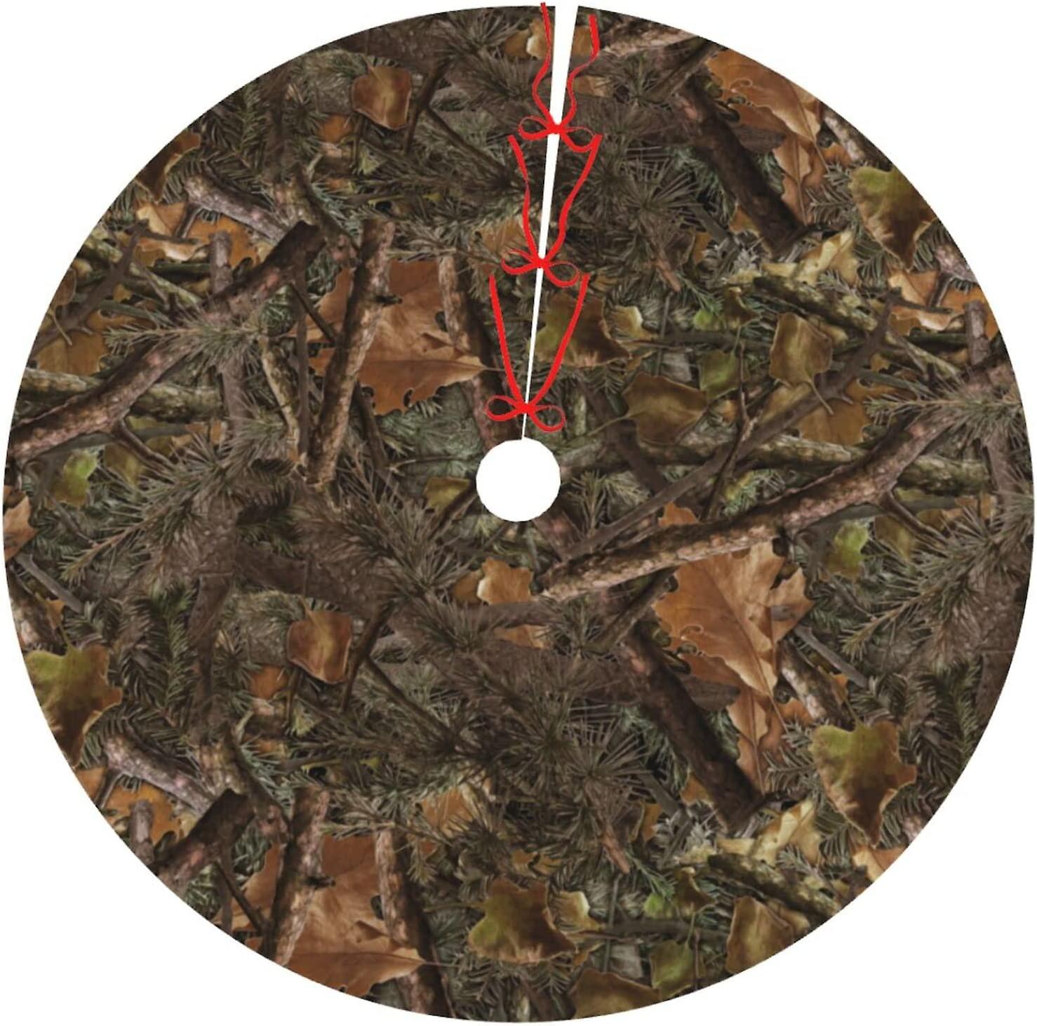 Camo Hunting Christmas Tree Skirt Xmas Tree Mat 48 Inch