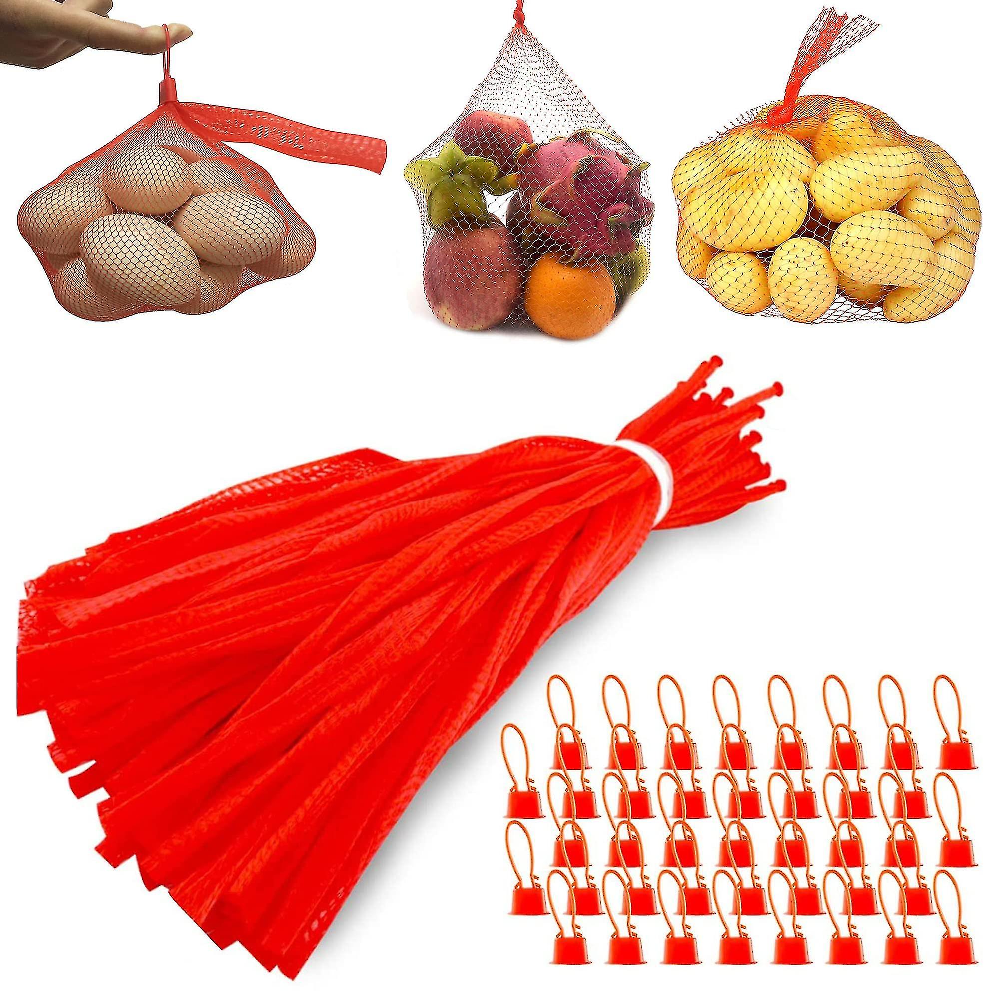 Pack Of 200 Mesh Produce Bags Reusable Mesh Bags Shopping Net Bags Egg Net Bag Fruit Net Bag For Egg Net Bags, Fruit