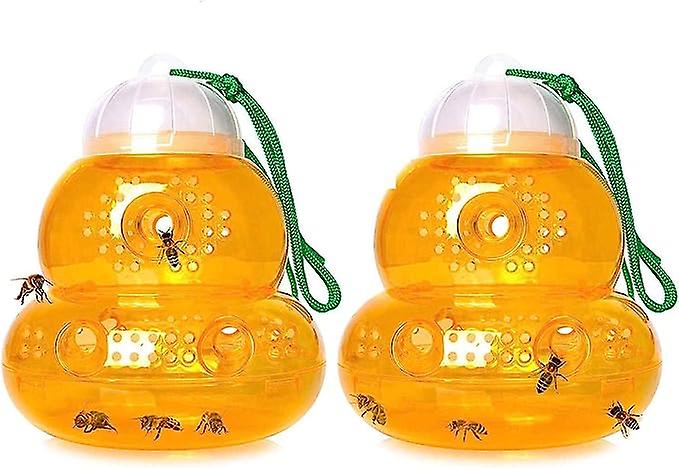 Παγίδα σφήκας κρεμαστή κήπος Σφήκα Hornet Bee παγίδα συλλέκτης, παγίδα μελισσών, παγίδες κίτρινου σακακιού, παγίδα μύγας φρούτων, παγίδα hornet, εσωτερική, εξωτερική, σε σχήμα κλεψύδρας2p