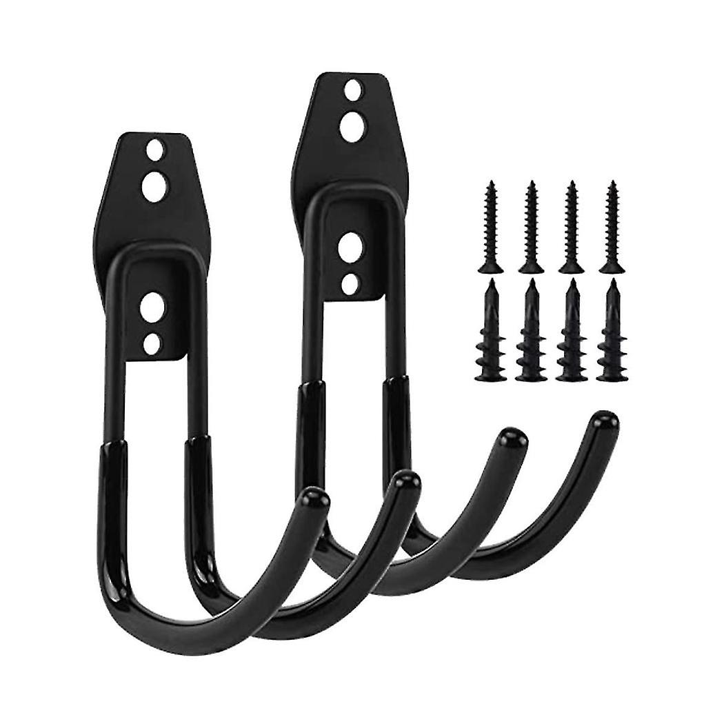 2 Pack Garage Hooks Double Hooks Wall Hooks For Wall Mount Heavy Duty Storage Power Tools Ladder Ut