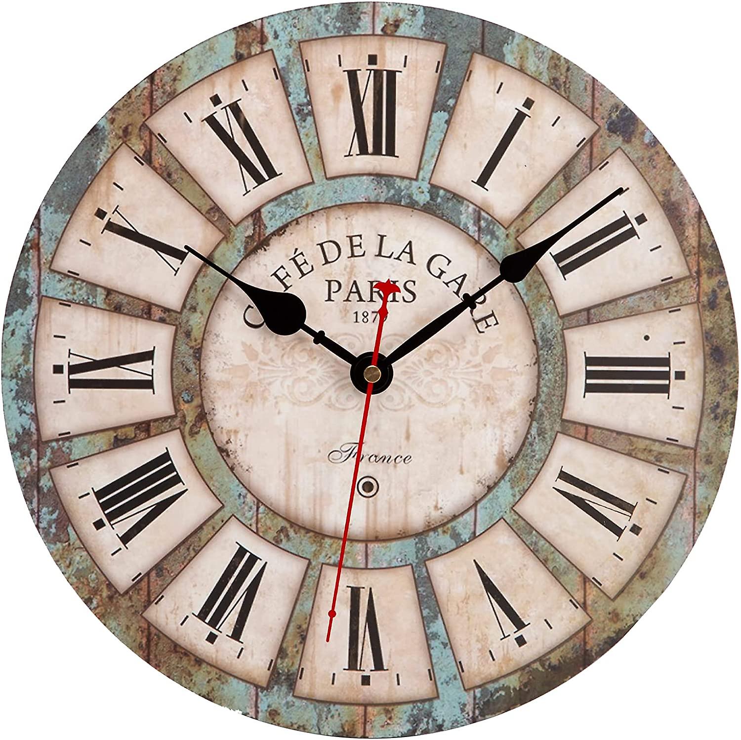 Rustic Chic Silent Vintage Wall Clock