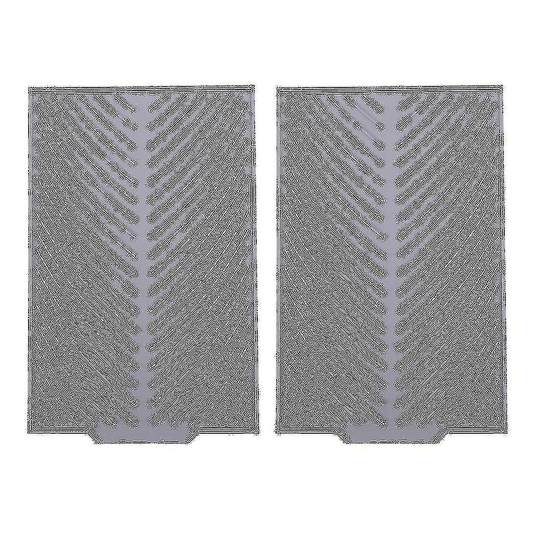 2x Silicone Dish Drying Mat Flume Folding Draining Mat,rectangle Drain Mat Drying Dishes Pad Gray