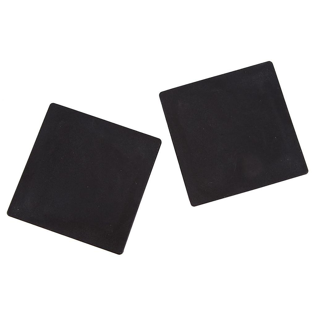 100mm X 100mm Plastic Ribbed Square End Caps Cover Tube Inserts 2 Pcs ...