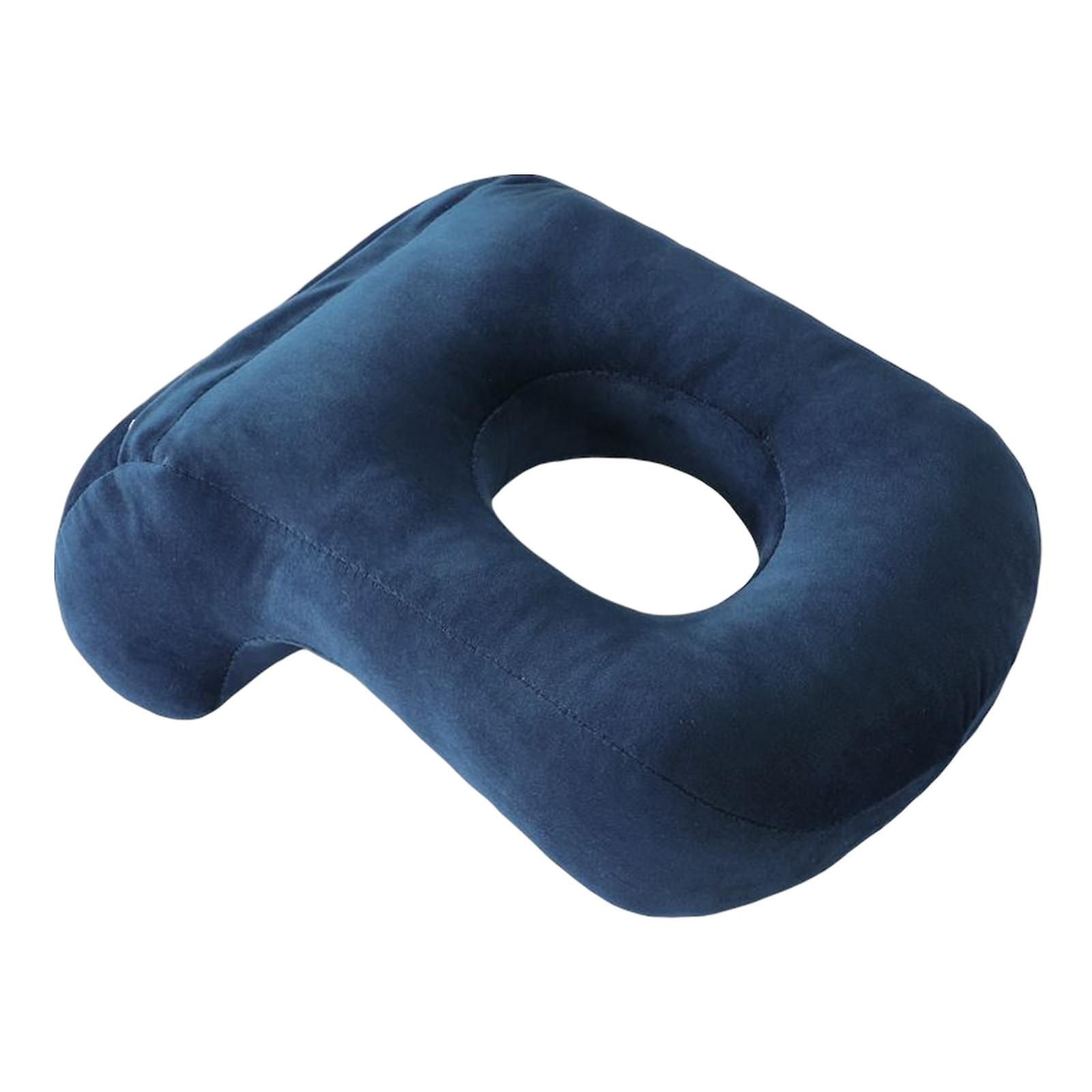 Desk Nap Pillow Headrest for Tummy Sleep Office Rest Traveling Dark Blue