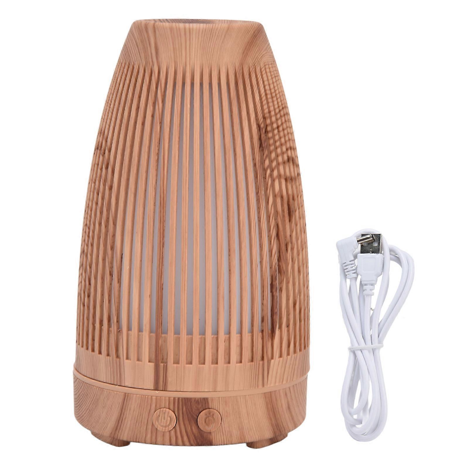 USB-Rechargeable Wood Grain Essential Oil Diffuser for Home & Office