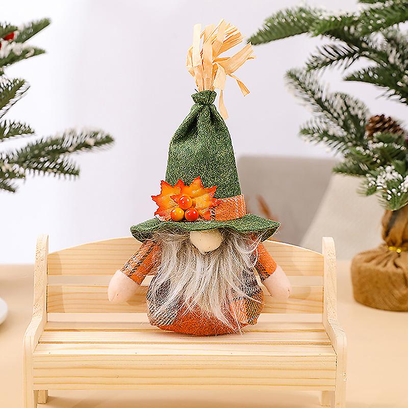Fall Pumpkin Sunflower Figurines Gnome Elf Dwarf Plush Ornaments For Christmas