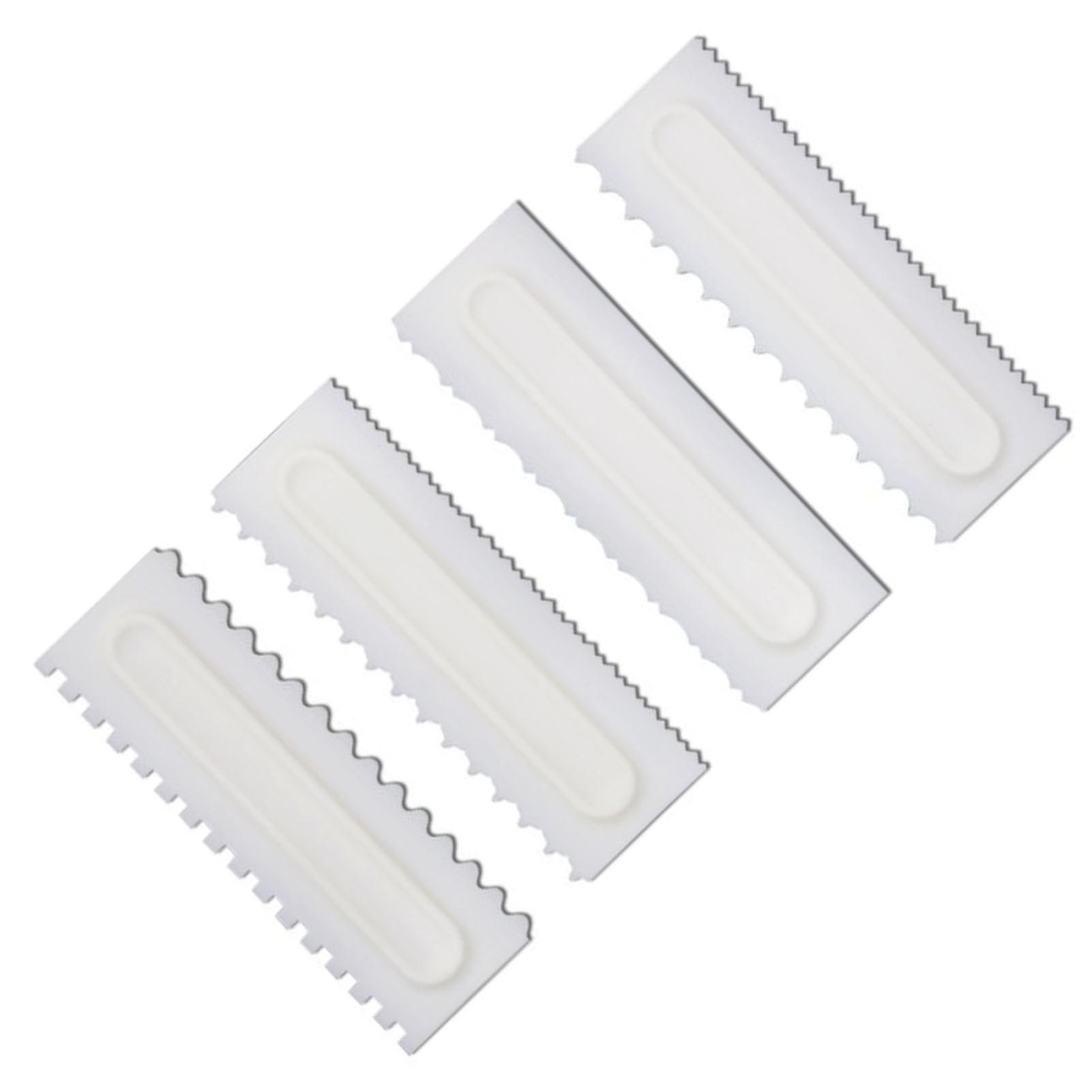 4Pcs Cake Cream Scraper Decorating Comb Environmental Friendly 4 Shape Safe Cake Smoother