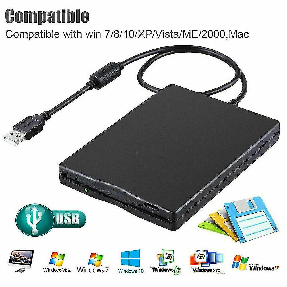 Cd 3.5inch Usb External Portable Floppy Disk Drive Diskette For Laptop