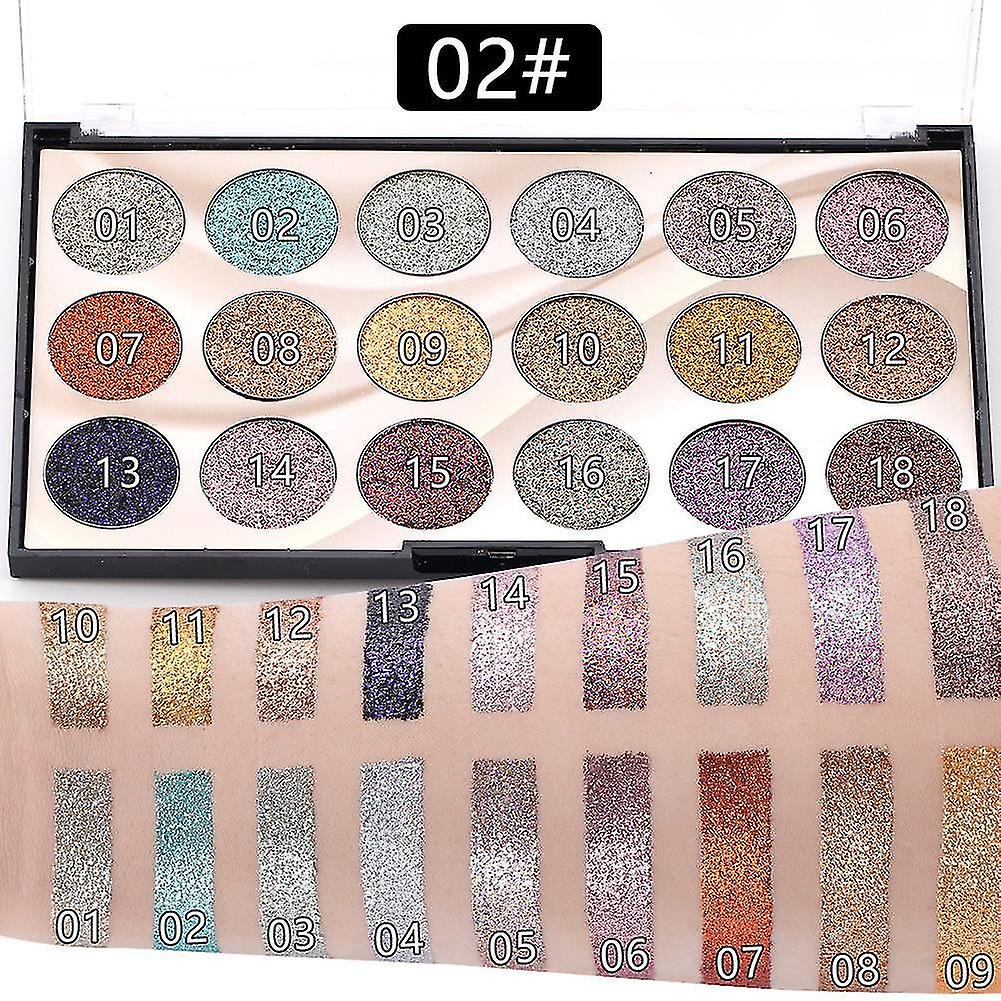 Blushes Bronzers 1pc 18 Kleur Pailletten Glitter Stage Oog Make-up Hoogglans Parelmoer Oogschaduw Palet M2