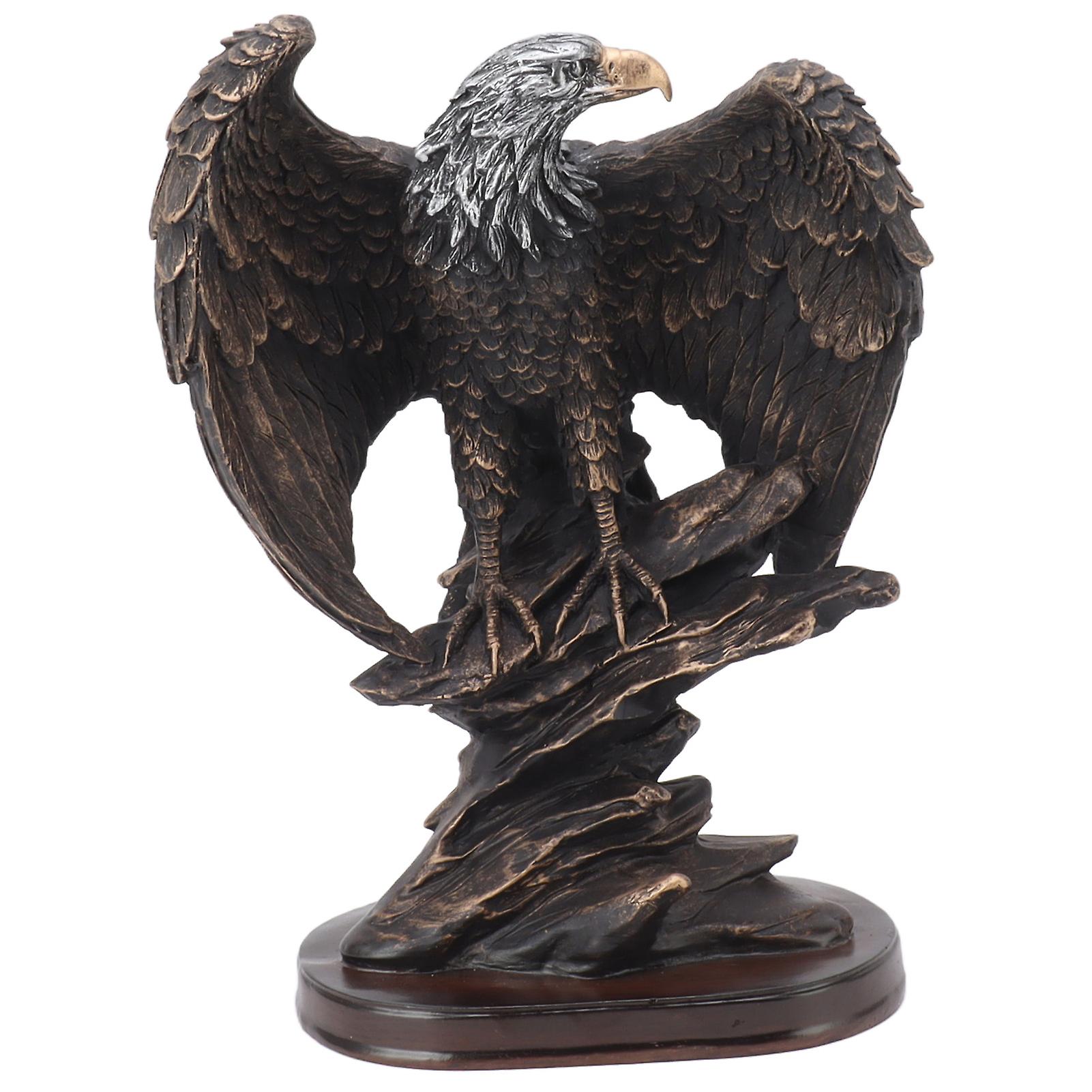 Statue d'aigle en résine, figurine décorative vintage, vive, ingénieuse et durable, pour bureau