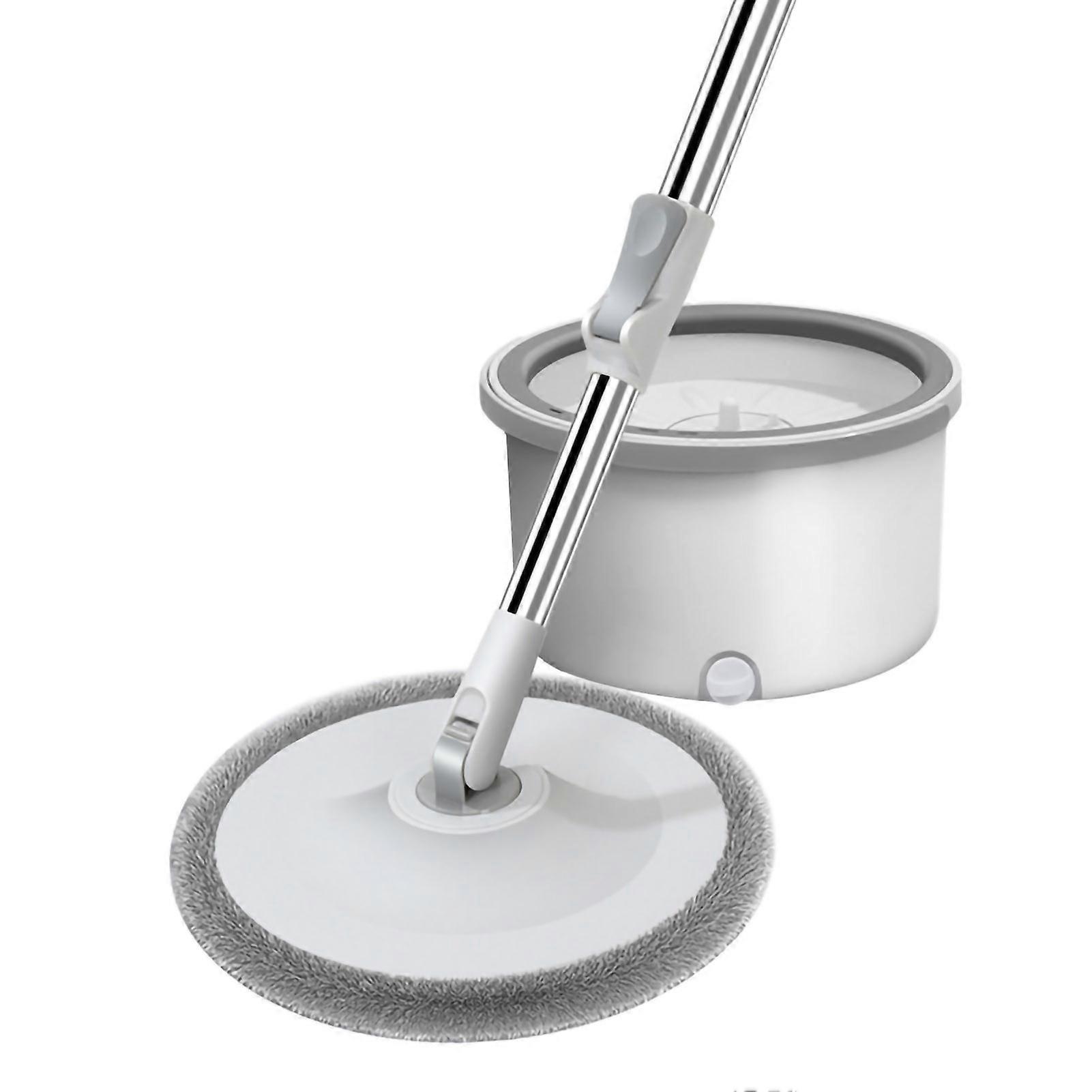 Floor Mop Set Sewage Separation Hand Wash Free Wet and Dry Dual Use Stainless Steel Mop for Cleaning White Mop Set with A Pad
