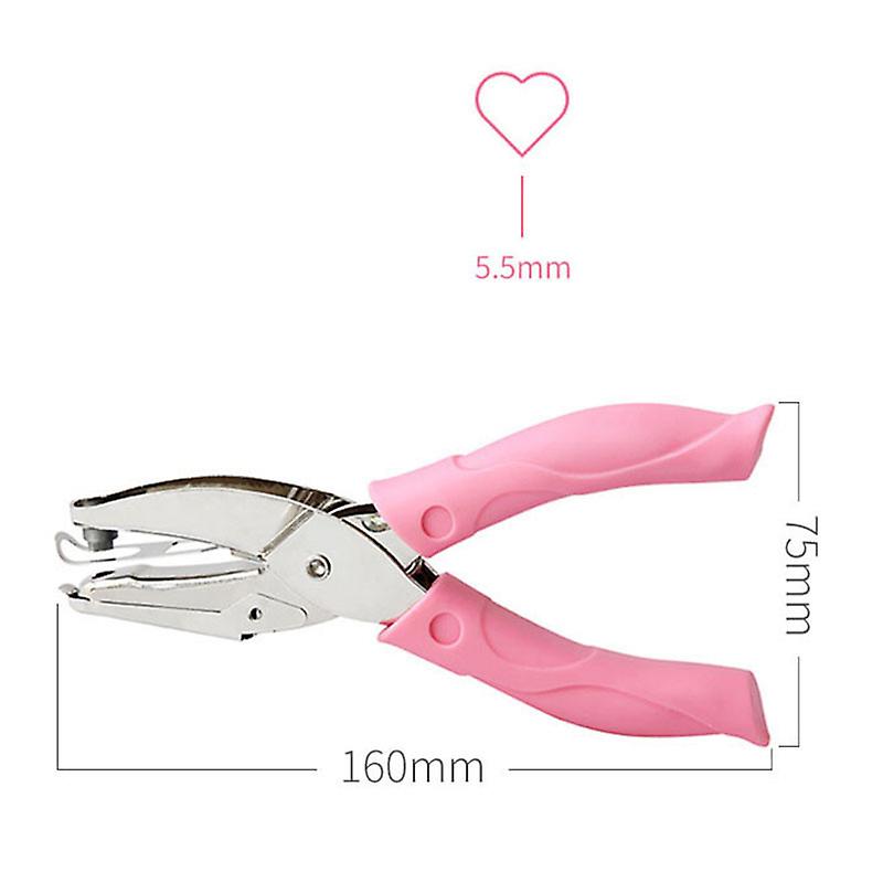 Small Single Hole Punch Comfortable Handle Compact Lightweight Handheld Hole Puncher for Home Office DIY 5mm Star Hole