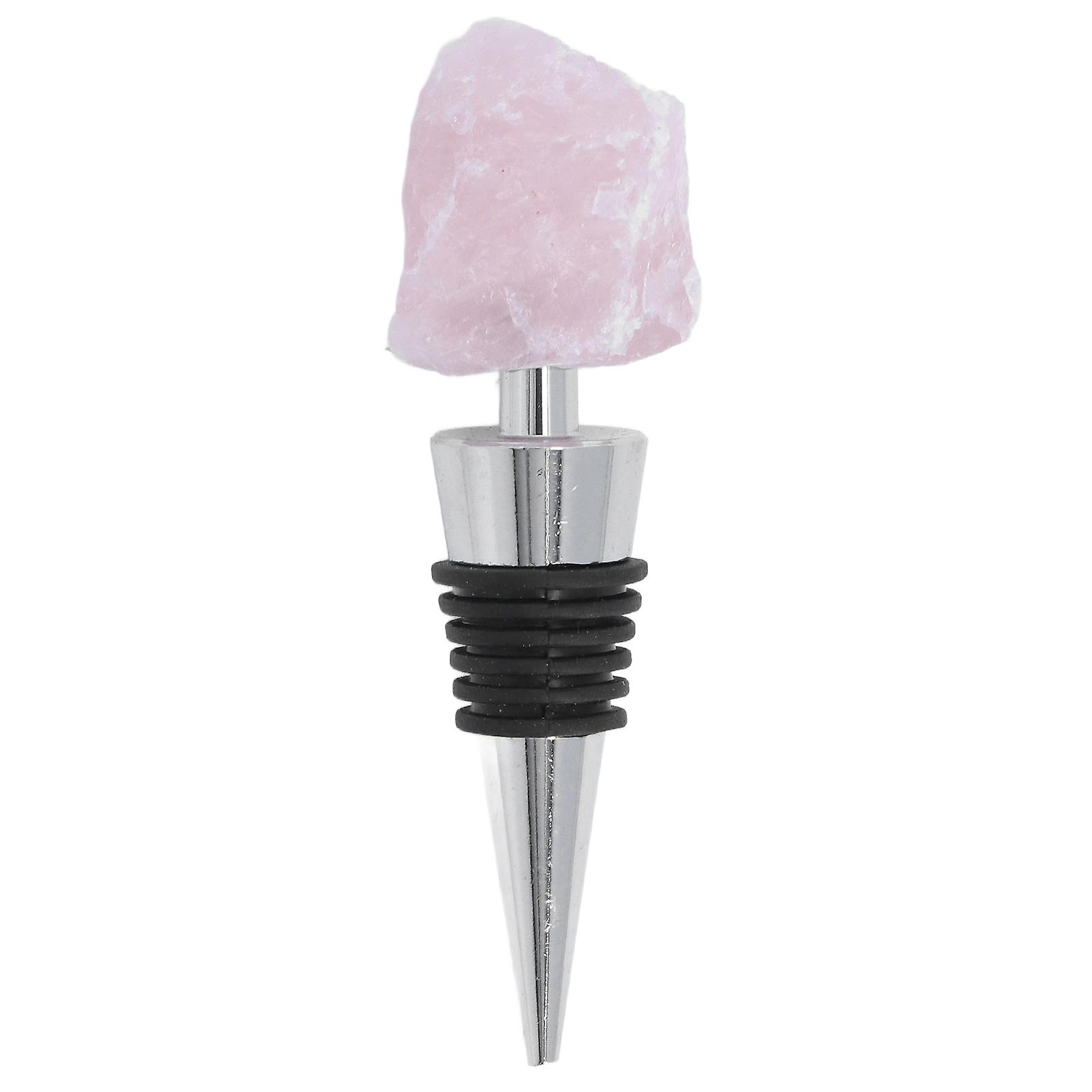 Wine Stopper Natural Eco Friendly Excellent Sealing Performance Highly Durable Wine Bottle Stoppers for Home Bar HotelRose Quartz