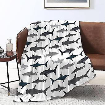 Flannel Fleece Throw Blanket Shark Fleece Blanket Sofa Throw For