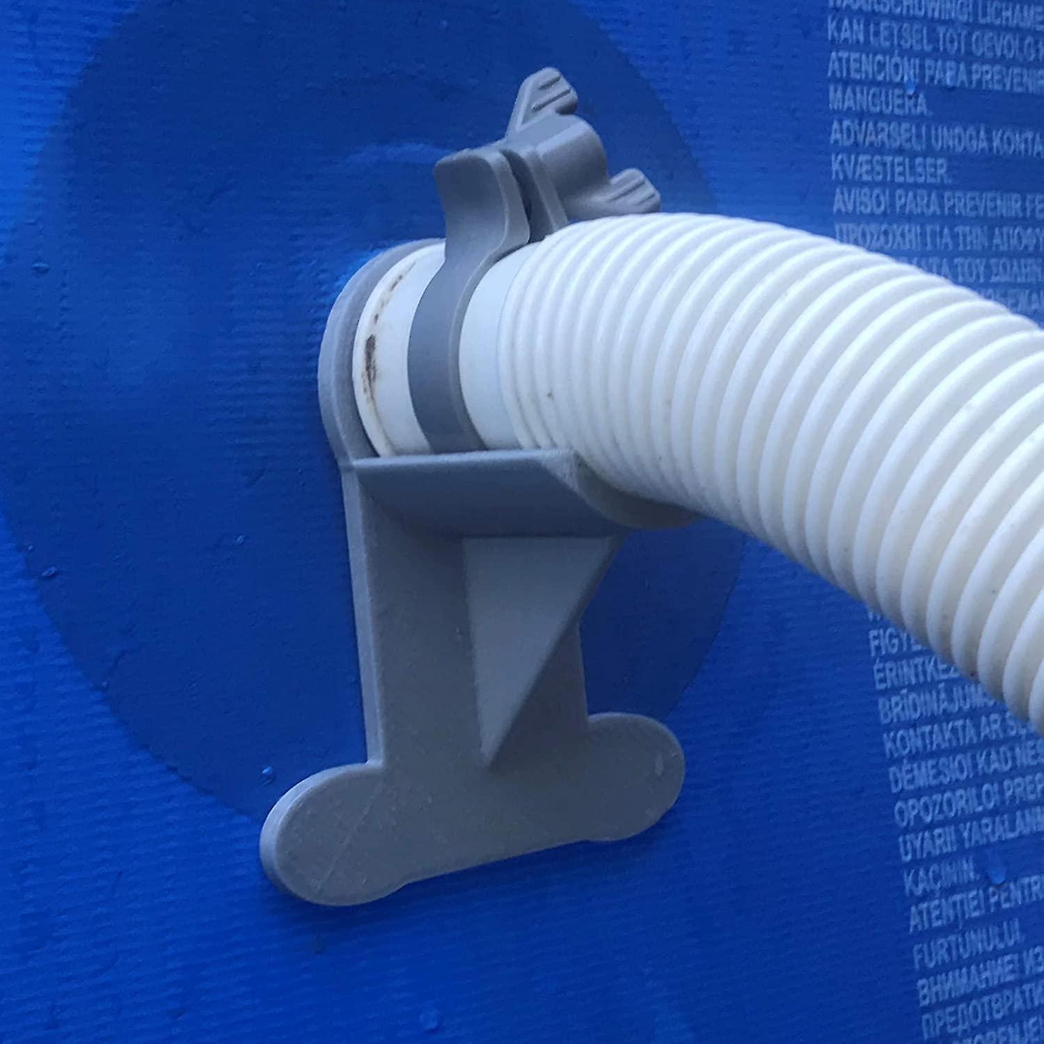 2 pool hose holders: Gray - Supports pipes from 30 to 37 mm